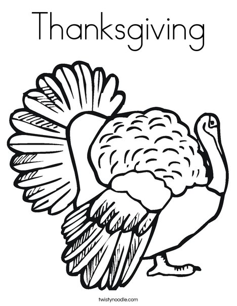 Thanksgiving Turkey Coloring Page