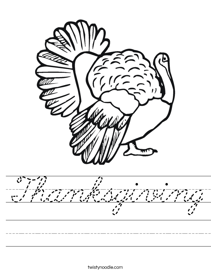 Thanksgiving Worksheet