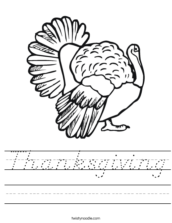 Thanksgiving Worksheet