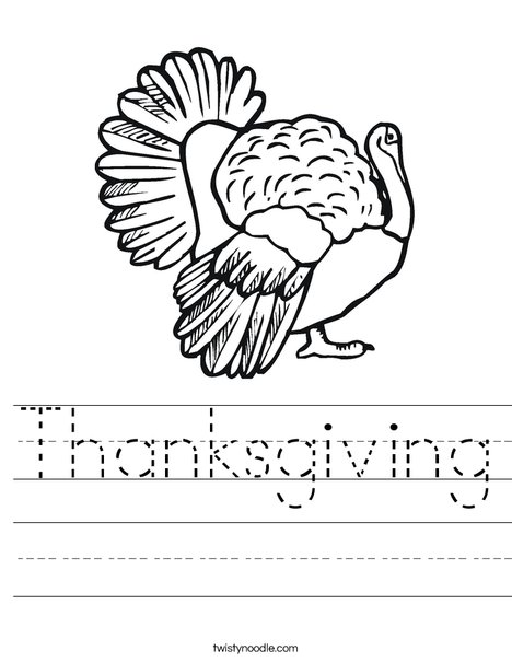 Thanksgiving Turkey Worksheet