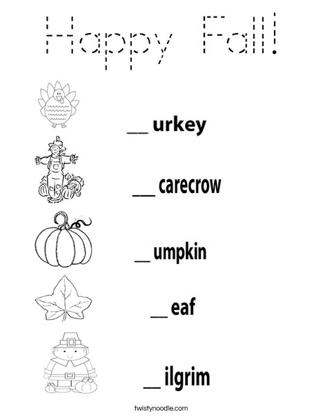 Thanksgiving Worksheet Coloring Page
