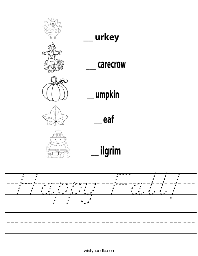 Happy Fall! Worksheet