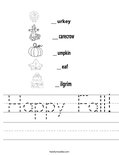 Happy Fall! Worksheet