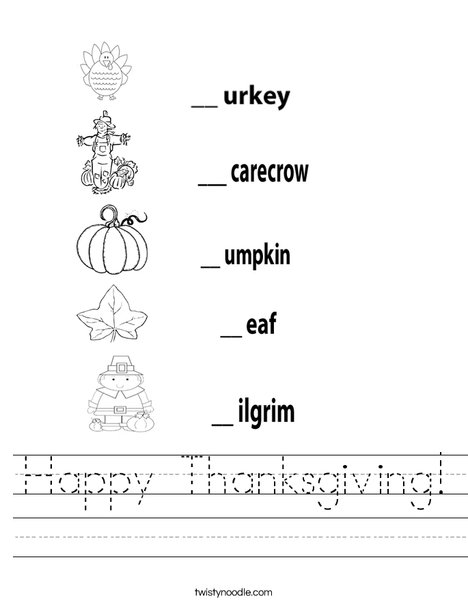 Thanksgiving Worksheet Worksheet
