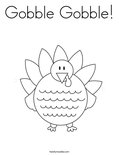 Gobble Gobble! Coloring Page