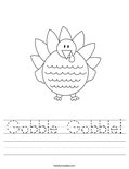 Gobble Gobble! Worksheet