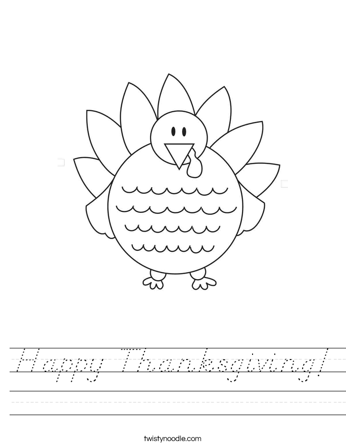 Happy Thanksgiving! Worksheet