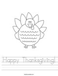 Happy Thanksgiving! Worksheet