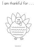 I am thankful for . . . Coloring Page