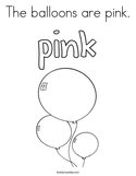 The balloons are pink Coloring Page