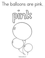 The balloons are pink Coloring Page