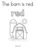 The barn is red Coloring Page