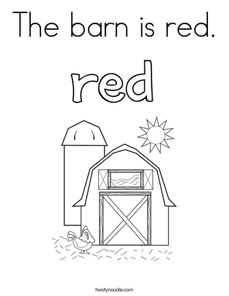 coloring pages of barns