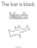 The bat is black Coloring Page