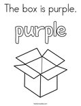 The box is purple. Coloring Page