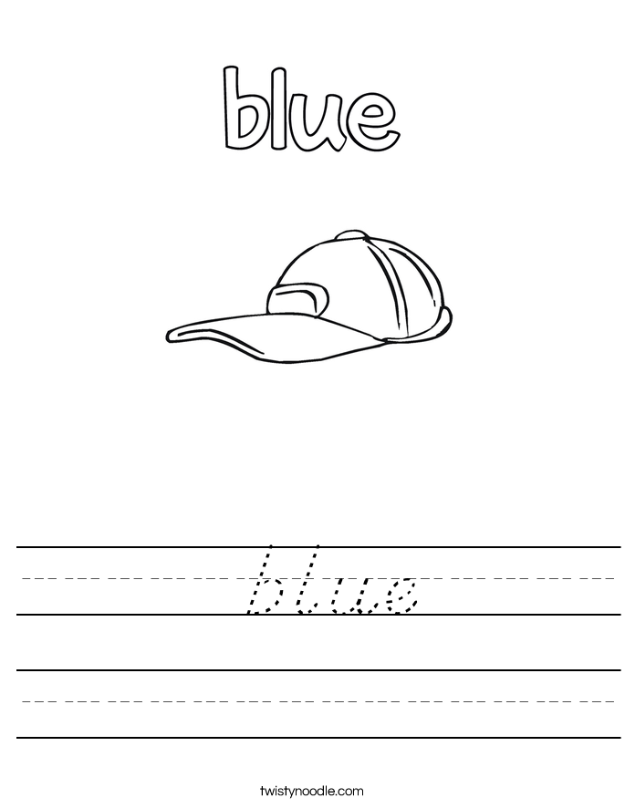  blue Worksheet