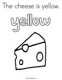 The cheese is yellow Coloring Page