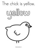 The chick is yellow Coloring Page