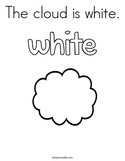 The cloud is white Coloring Page