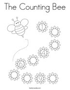 The Counting Bee Coloring Page