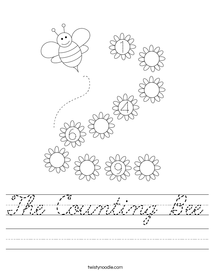 The Counting Bee Worksheet