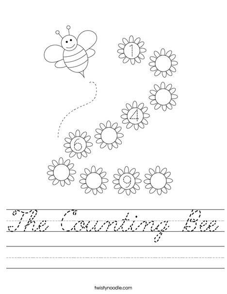 The Counting Bee Worksheet