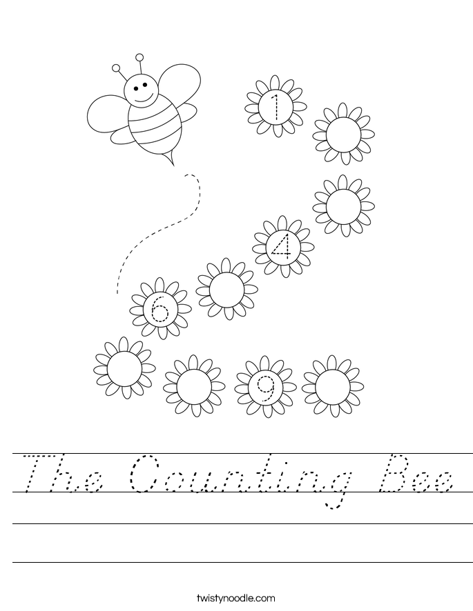 The Counting Bee Worksheet