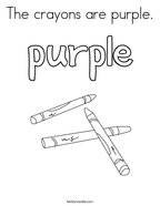 The crayons are purple Coloring Page