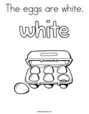 The eggs are white Coloring Page