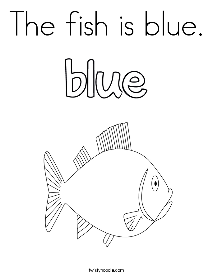 The Fish Is Blue Coloring Page Twisty Noodle The Fish Is Blue Coloring Page Twisty Noodle
