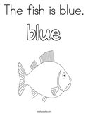 The fish is blue Coloring Page