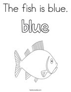 The fish is blue Coloring Page