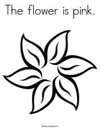 The flower is pink Coloring Page