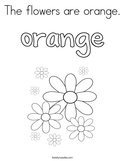 The flowers are orange Coloring Page