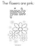 The flowers are pink Coloring Page