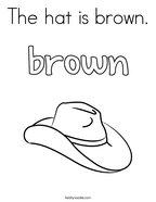 The hat is brown Coloring Page