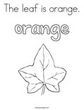 The leaf is orange. Coloring Page