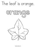 The leaf is orange Coloring Page