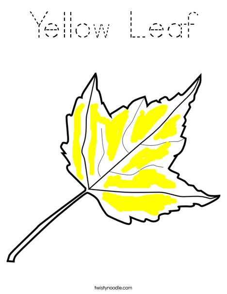 The Leaf is Yellow Coloring Page