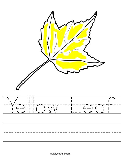 The Leaf is Yellow Worksheet