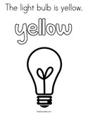 The light bulb is yellow Coloring Page