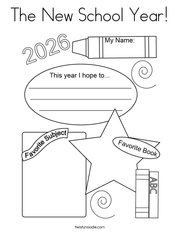 The New School Year Coloring Page