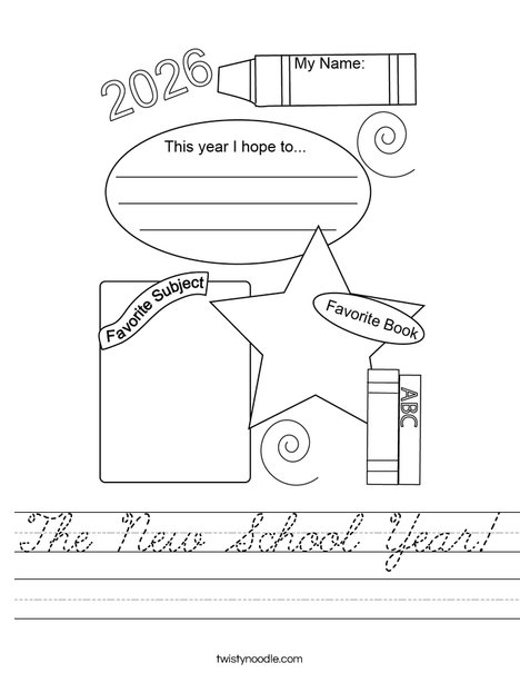 The New School Year! Worksheet