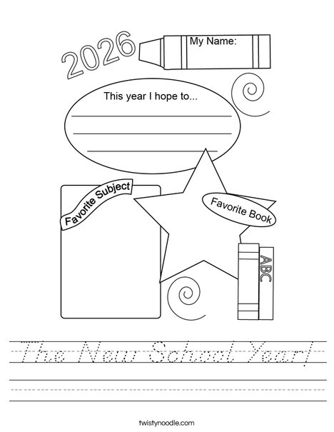 The New School Year! Worksheet