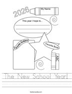 The New School Year Handwriting Sheet