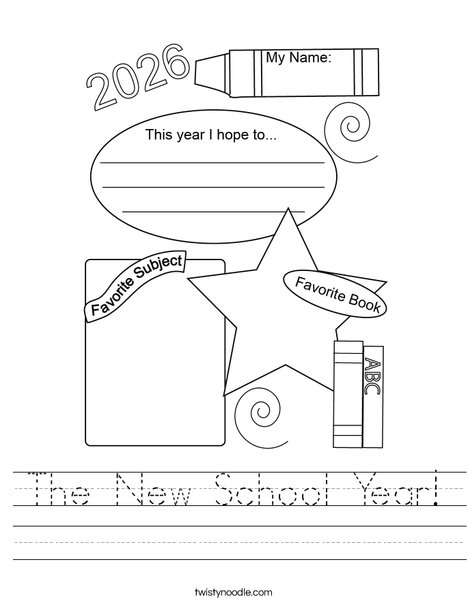 The New School Year! Worksheet