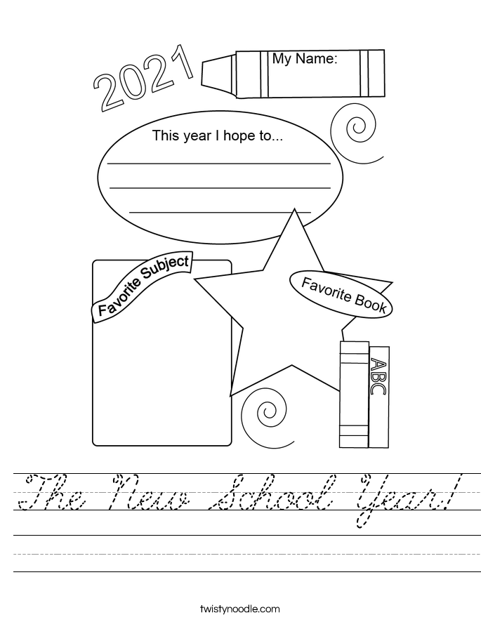 The New School Year! Worksheet