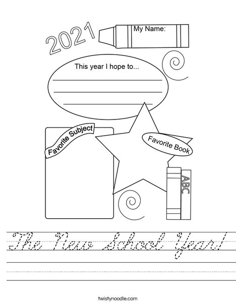 The New School Year! Worksheet