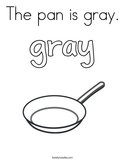 The pan is gray Coloring Page