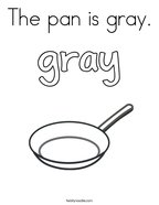 The pan is gray Coloring Page